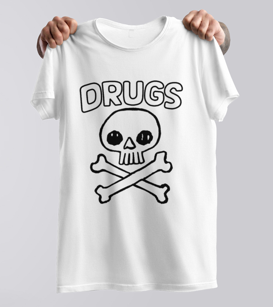 Night Channels Skull And Crossbones Drugs T-Shirt