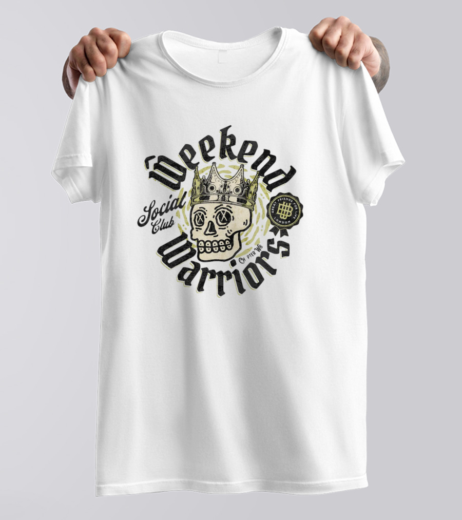 Weekend Warriors Social Club Skull Crown Brotherhood London T-Shirt