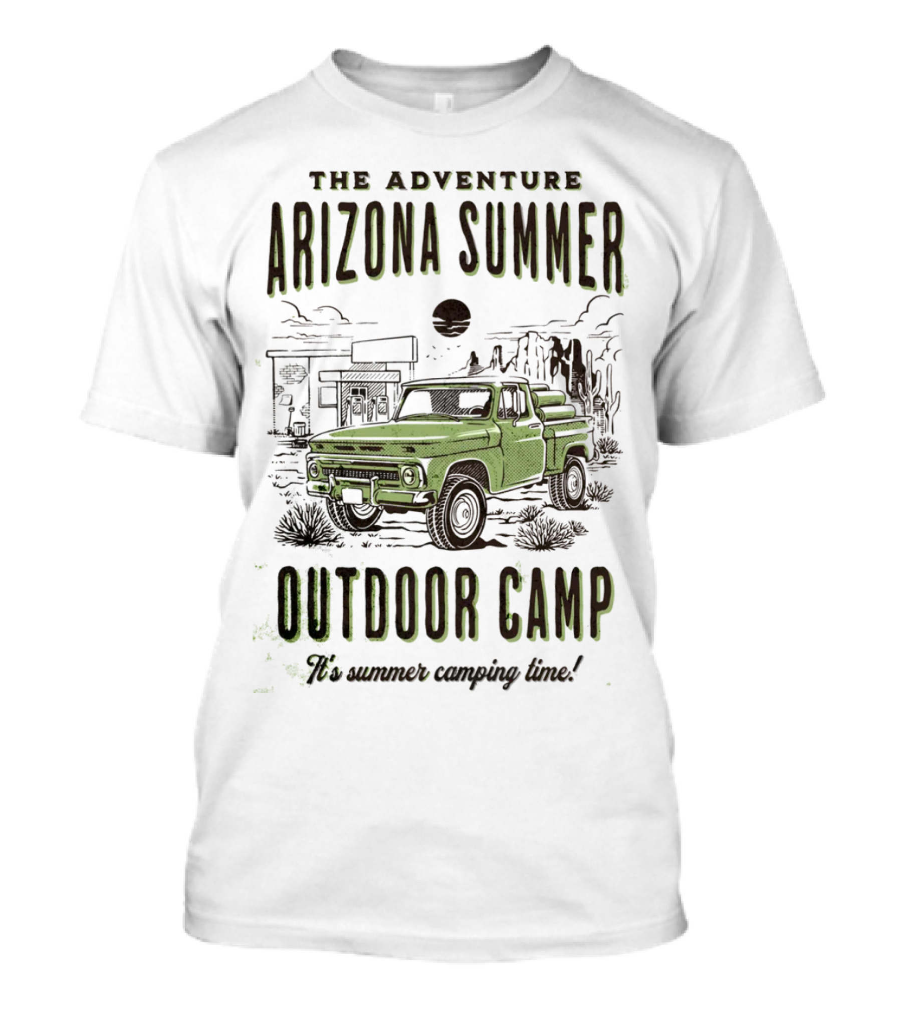 The Adventure Arizona Summer Outdoor Camp Classic Truck Camping Time T-Shirt