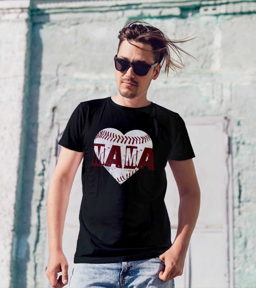 Baseball Heart MAMA T-Shirt
