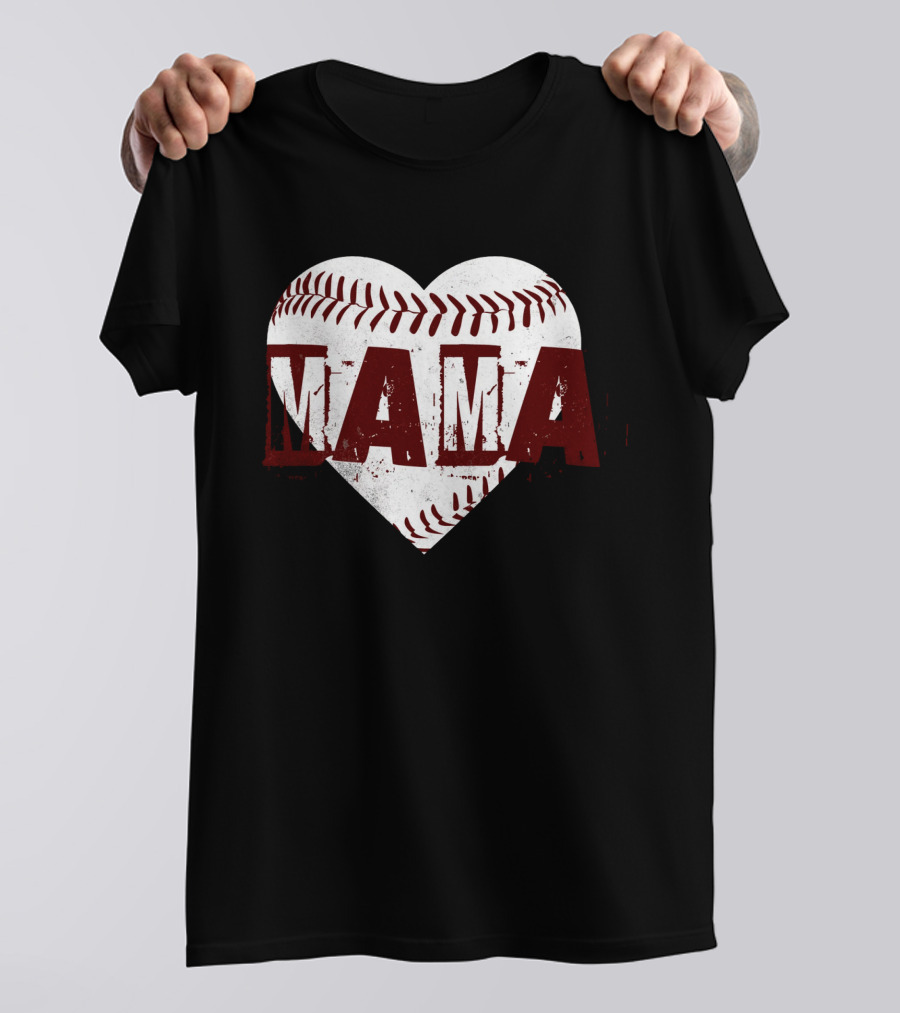 Baseball Heart MAMA T-Shirt