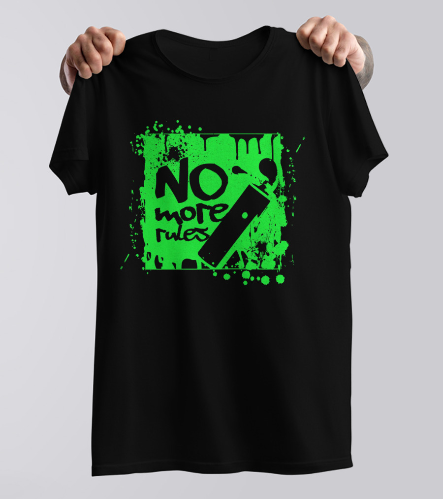 No More Rules Graffiti Spray Paint Splatter T-Shirt