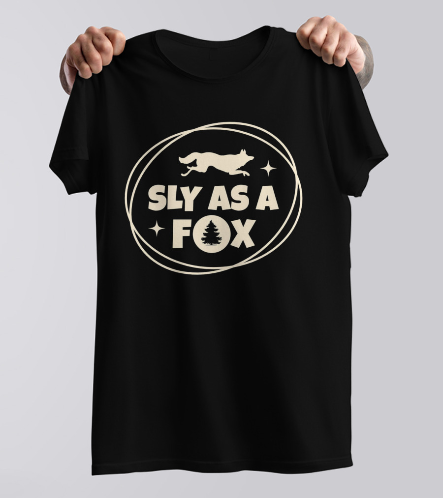 SLY AS A FOX Forest Icon Stars White T-Shirt