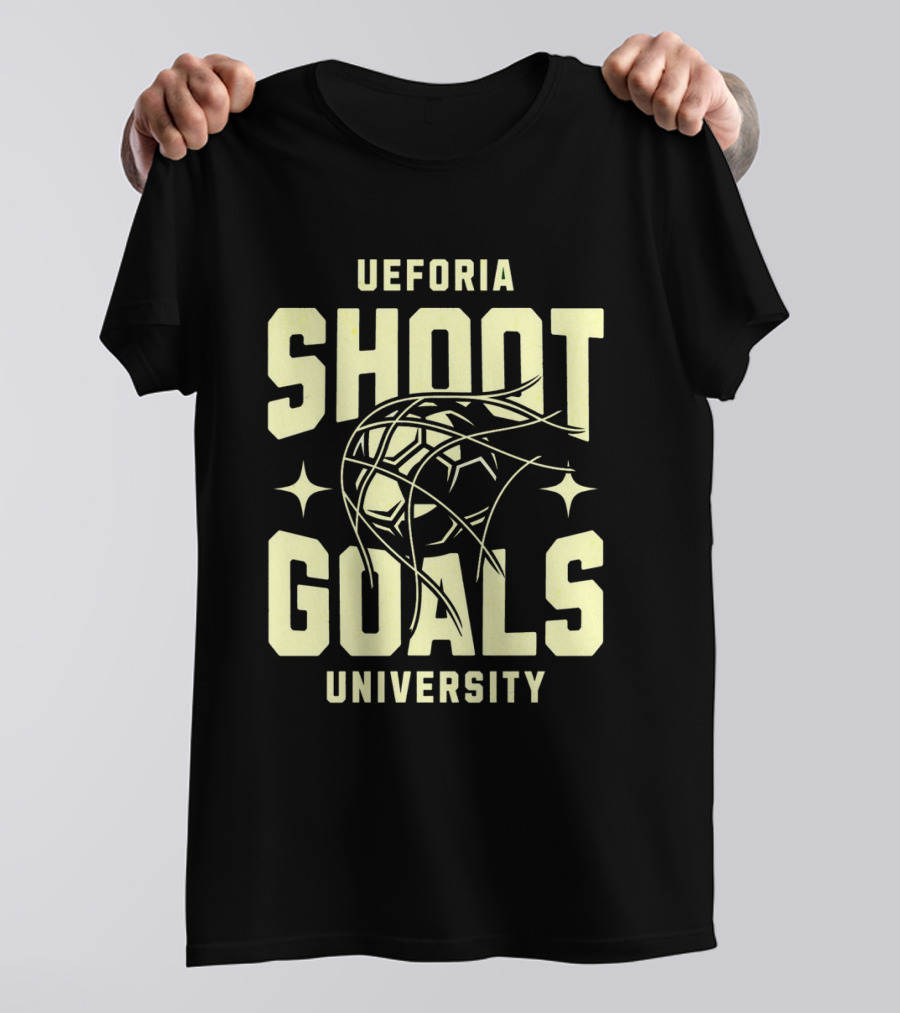 UEFORIA SHOOT GOALS UNIVERSITY Basketball T-Shirt