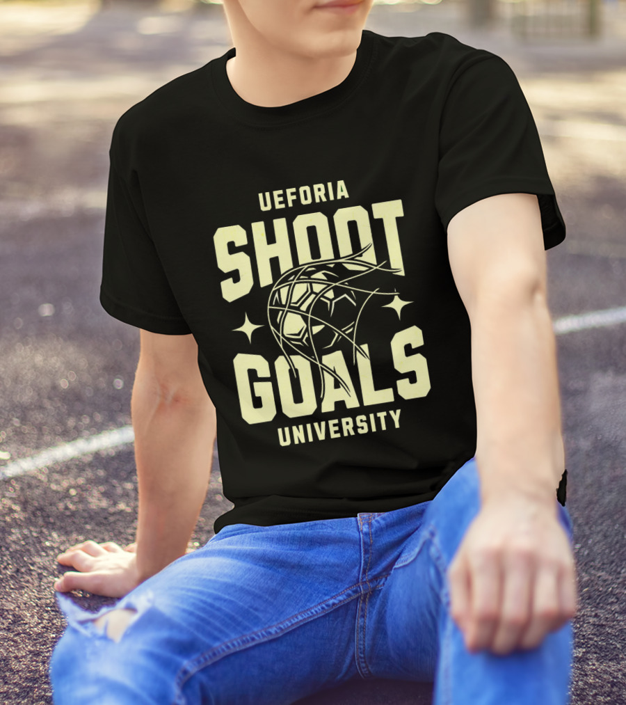 UEFORIA SHOOT GOALS UNIVERSITY Basketball T-Shirt