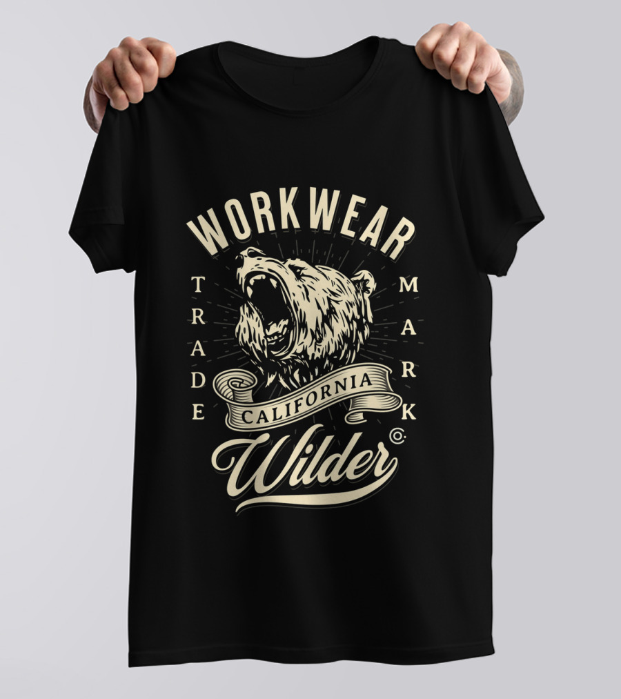 WORKWEAR TRADEMARK CALIFORNIA WILDER BEAR T-Shirt