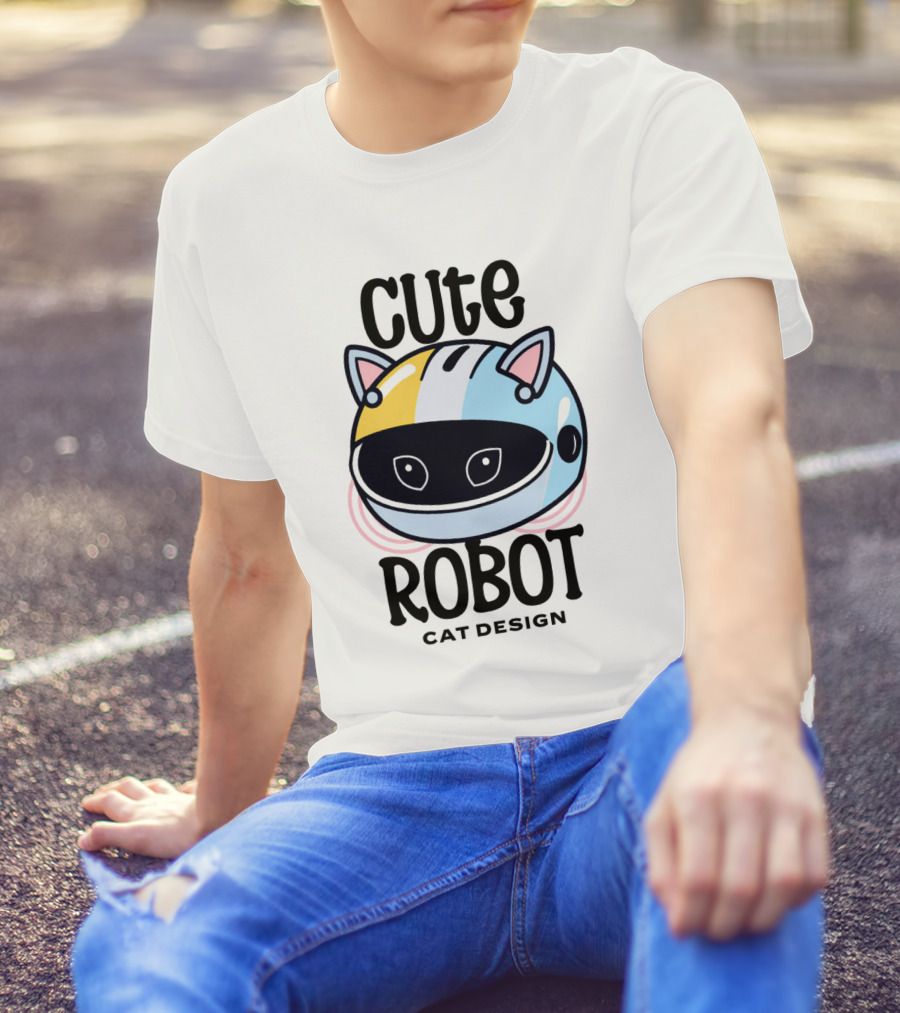 Cute Robot Cat T-Shirt