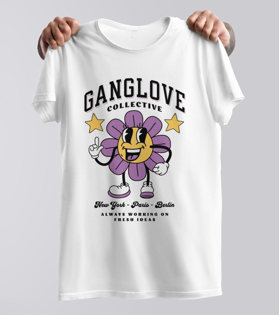 Ganglove Collective New York Paris Berlin Always Working On Fresh Ideas T-Shirt