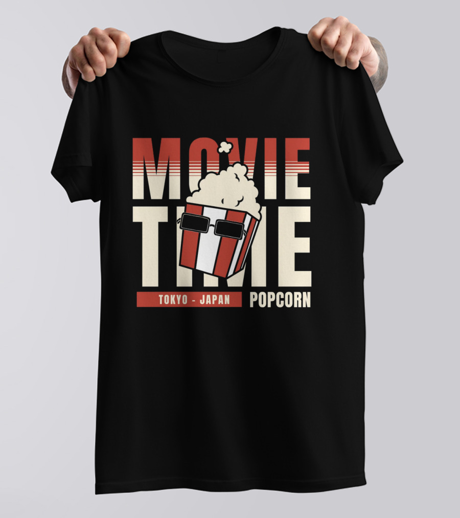 Movie Time Tokyo Japan Popcorn T-Shirt