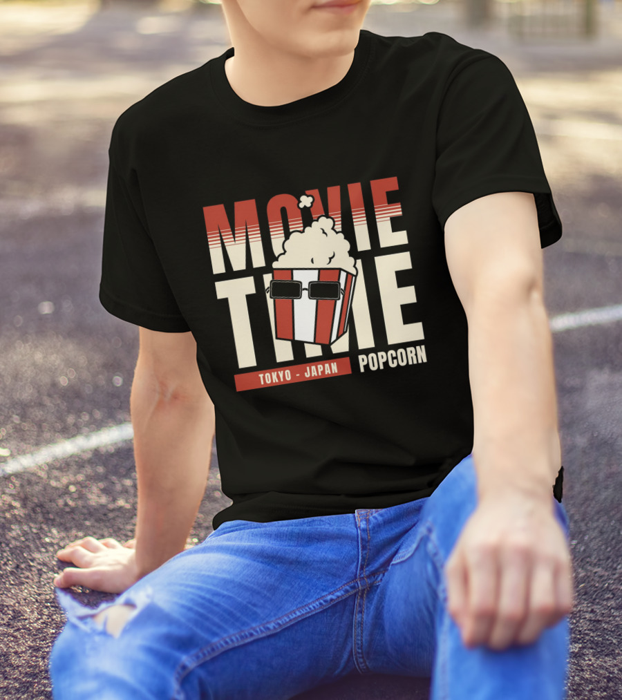Movie Time Tokyo Japan Popcorn T-Shirt