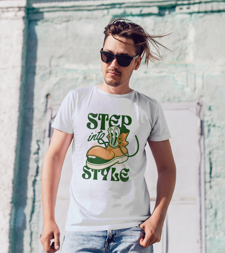 Step Into Style Retro Shoes T-Shirt