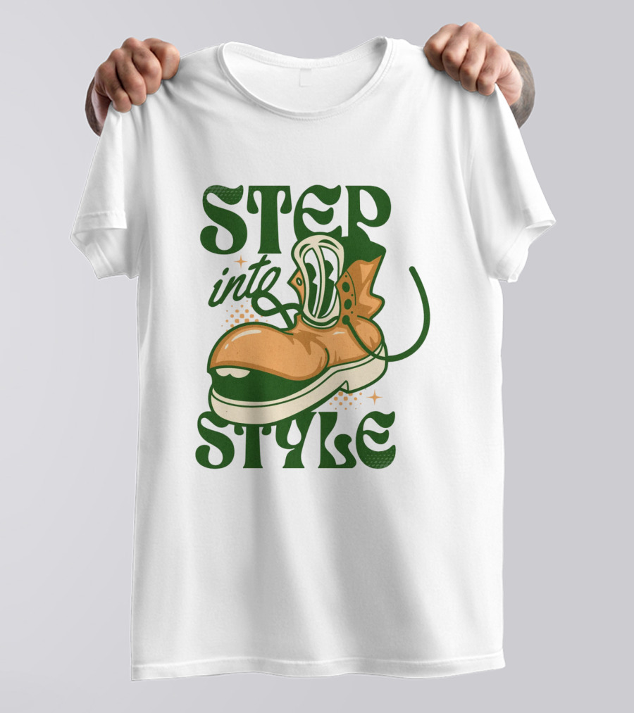 Step Into Style Retro Shoes T-Shirt