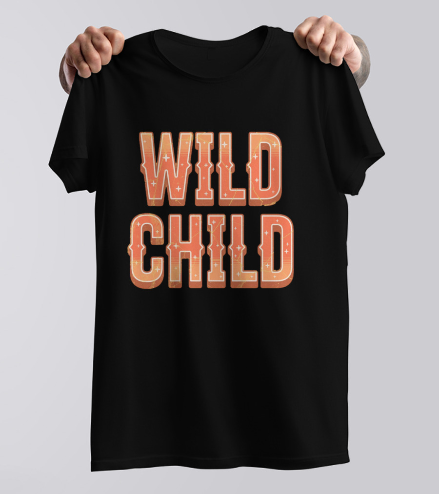 Wild Child Vintage Western Typography T-Shirt