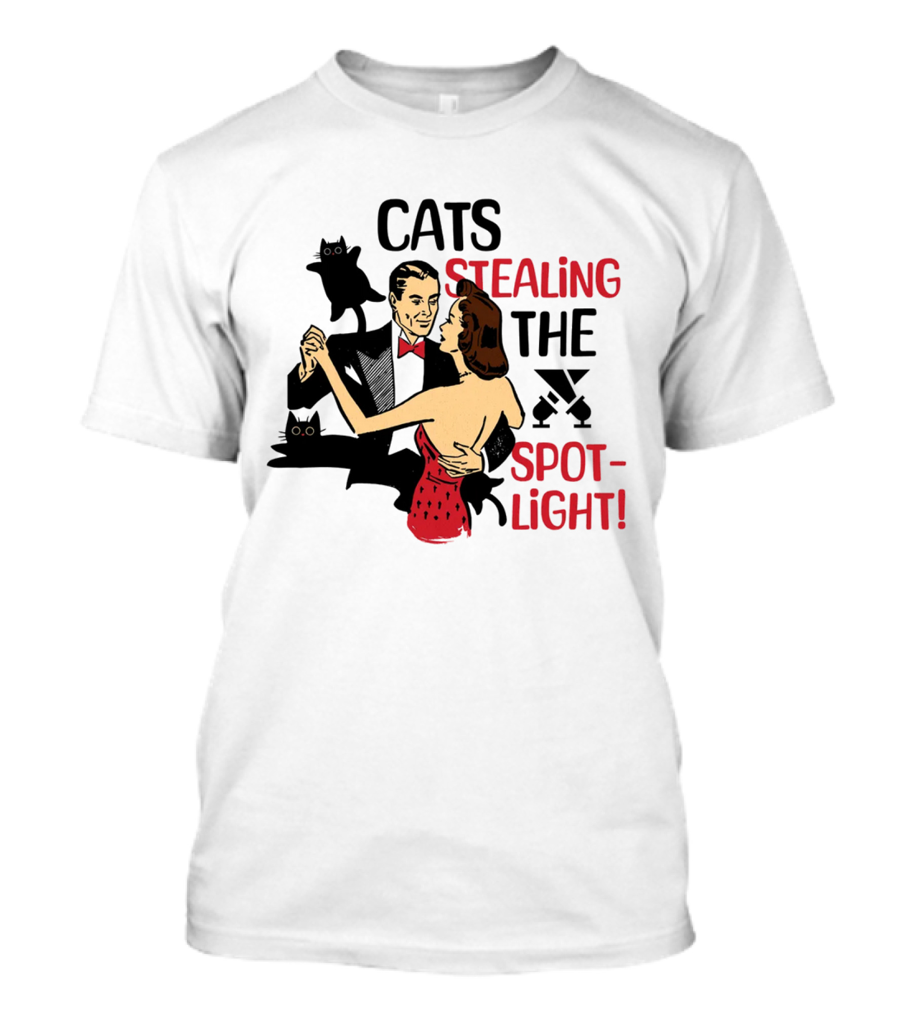 Cats Stealing The Spotlight Dance Scene T-Shirt
