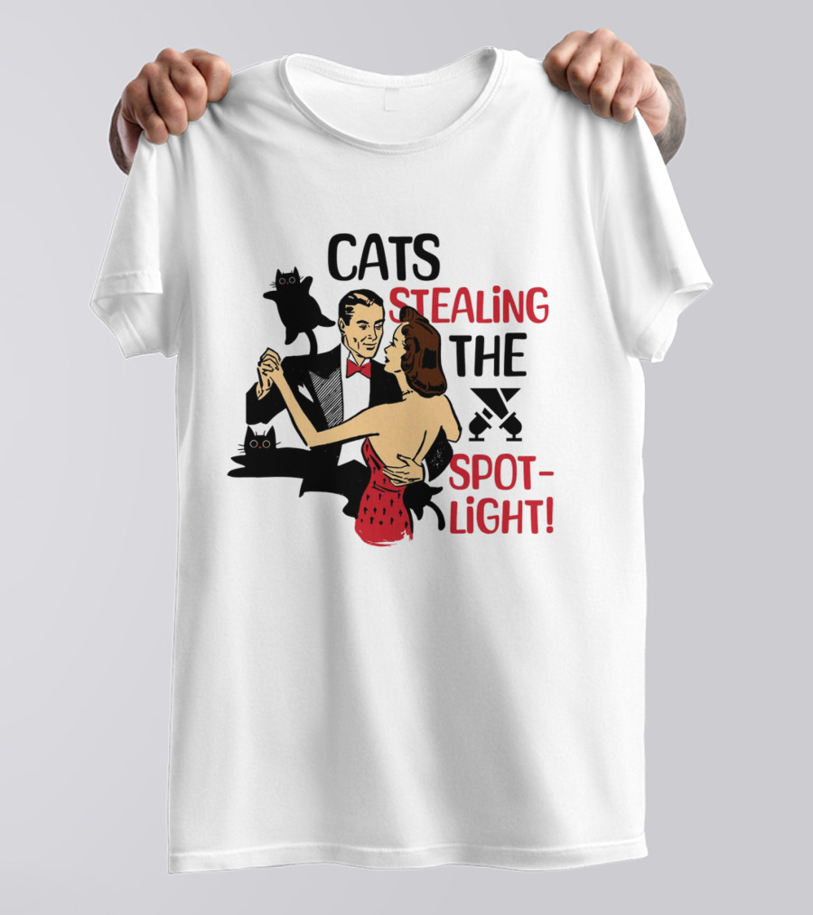Cats Stealing The Spotlight Dance Scene T-Shirt