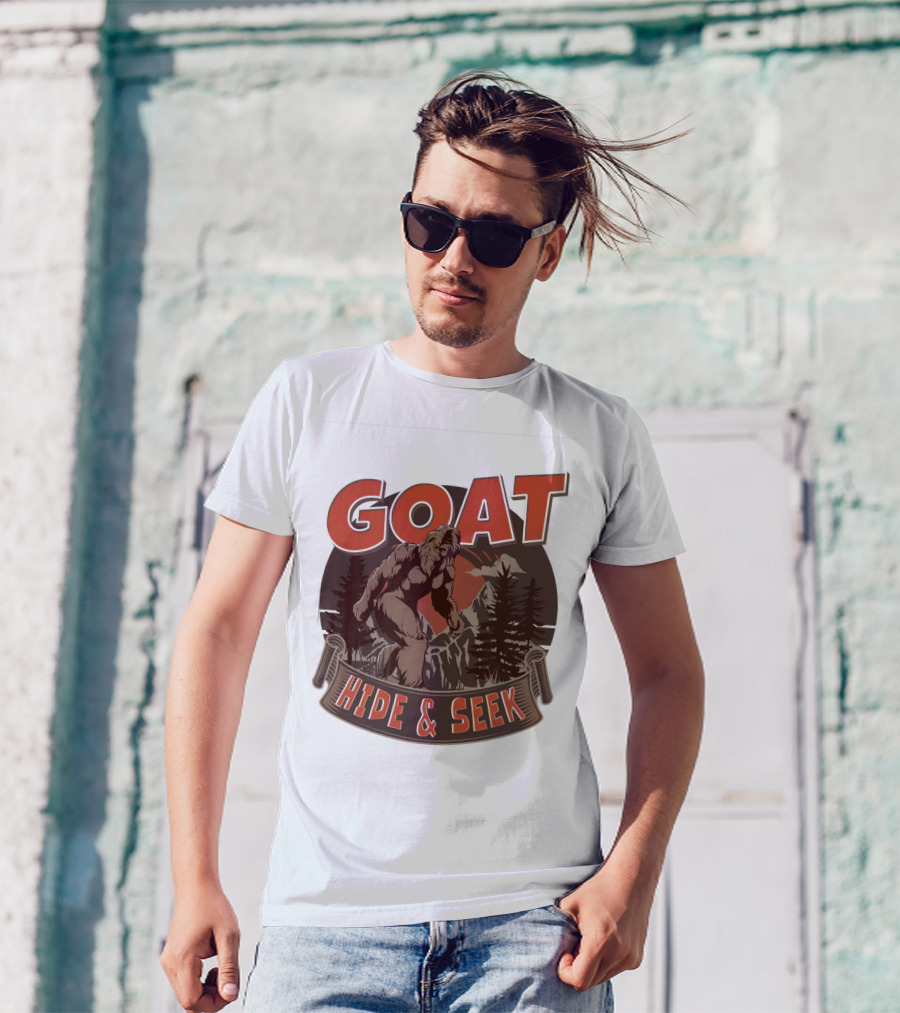 GOAT Bigfoot Hide And Seek Champion In The Forest T-Shirt
