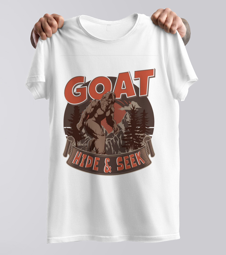 GOAT Bigfoot Hide And Seek Champion In The Forest T-Shirt