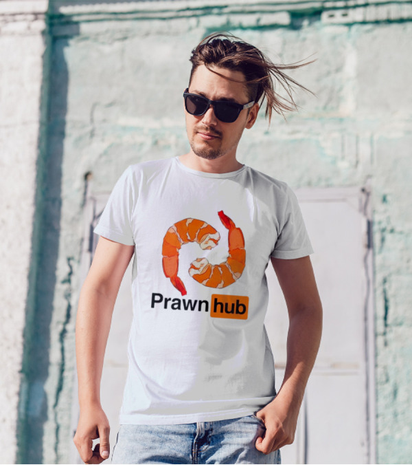Prawn Hub Parody With Shrimp T-Shirt