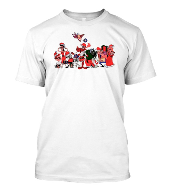 Rocky Bullwinkle Christmas Friends Holiday T-Shirt