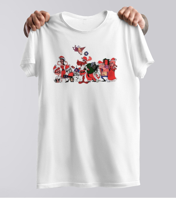 Rocky Bullwinkle Christmas Friends Holiday T-Shirt