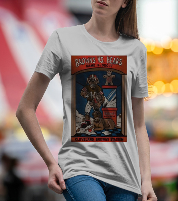 Browns Vs Bears Game 14 Cleveland Browns Stadium Dec 17 Chicago Eat A Bear T-Shirt