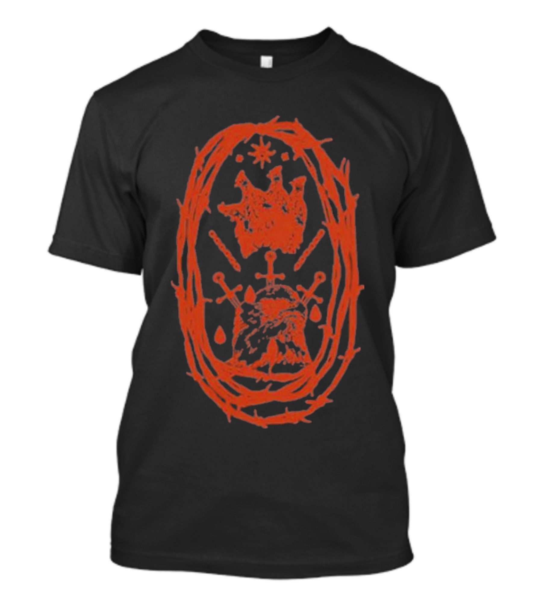 Ideologie Not Your Empire Crown Star Sword Motif T-Shirt