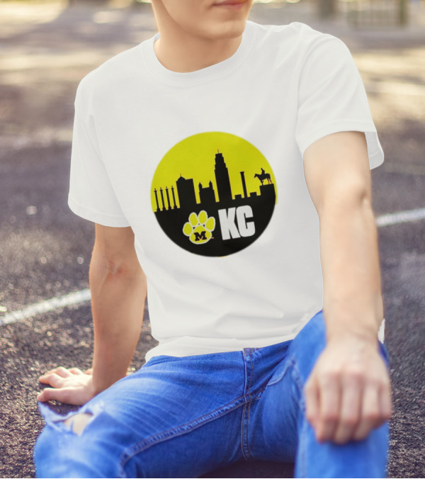 Missouri Tigers Mizzou Kansas City KC Skyline Paw T-Shirt