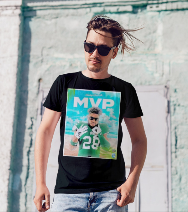 Ohio Bobcats Football MVP Rickey Hunt Jr Celebrated In Myrtle Beach Bowl 2023-2024 Champions T-Shirt