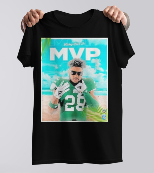 Ohio Bobcats Football MVP Rickey Hunt Jr Celebrated In Myrtle Beach Bowl 2023-2024 Champions T-Shirt