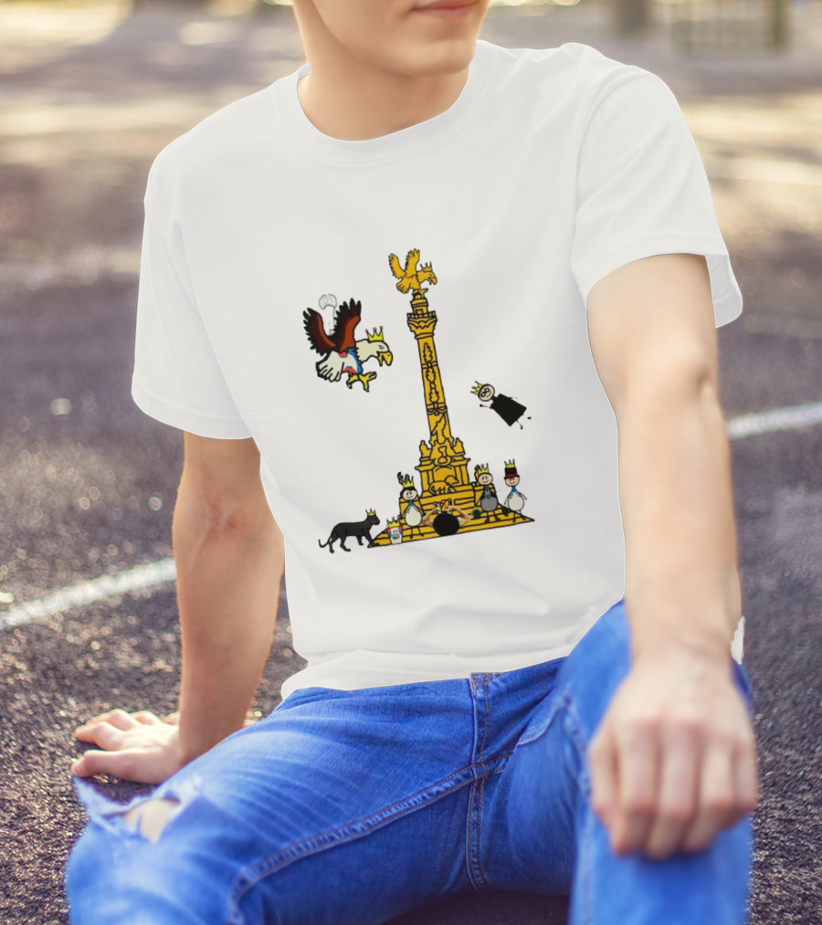 America Campeon Angel De La Independencia Cartoon Icons T-Shirt