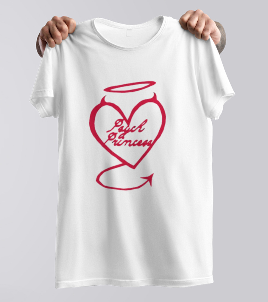 Psych Princess Heart With Angel Halo And Devil Tail T-Shirt