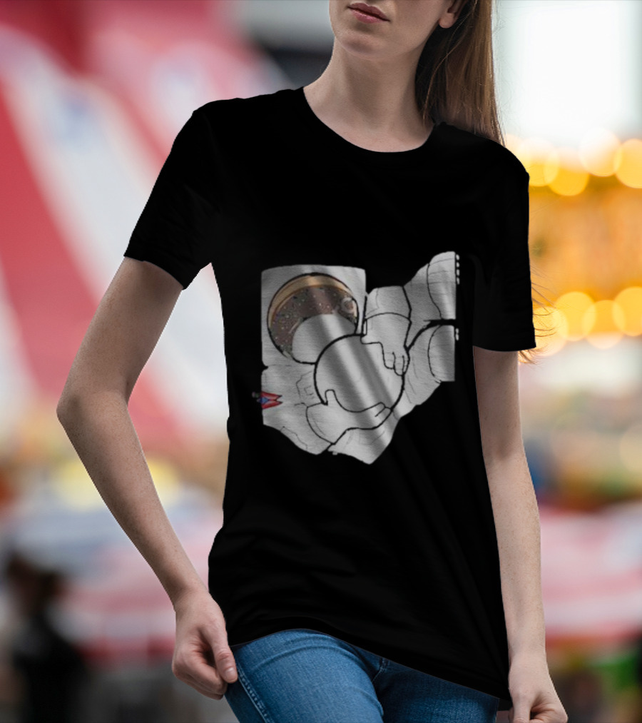 Strange Planet Ohio Moonwalker Cosmic Astronaut Holding Celestial Sphere T-Shirt