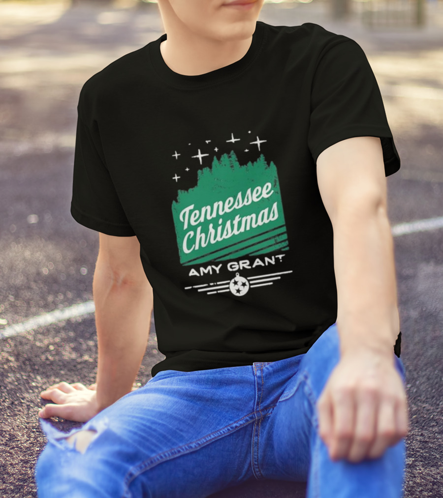 Tennessee Christmas Amy Grant Stars Trees T-Shirt