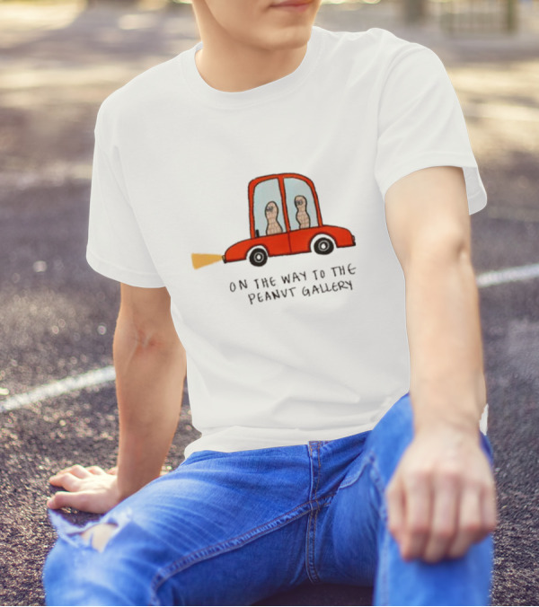 On The Way To The Peanut Gallery With Peanuts In Red Car T-Shirt