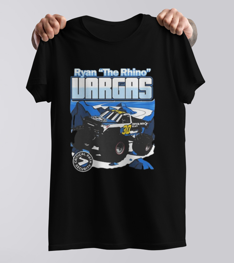 Ryan The Rhino Vargas Critical Path Security Number 30 Monster Truck Adventure T-Shirt