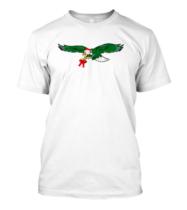 Philadelphia Eagles Christmas Santa Hat Football T-Shirt