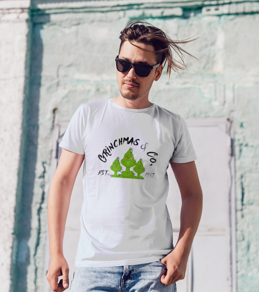 Grinchmas And Co Established 1957 Featuring Iconic Green Grinch Trio T-Shirt
