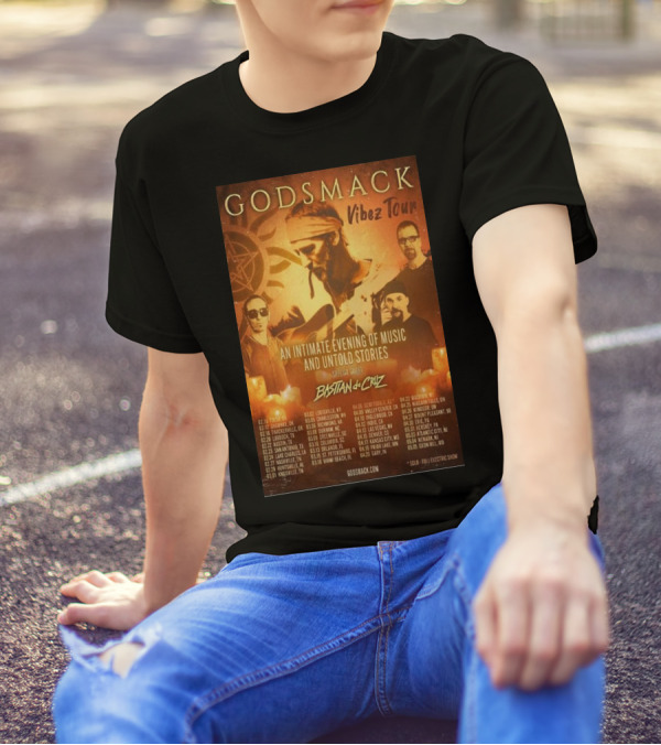 Godsmack Vibez Tour ’24 An Intimate Evening Of Music And Untold Stories Special Guest Bastian De Cruz T-Shirt