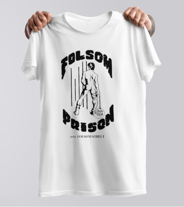 Folsom Prison Established 1898 Folsom Street Retro Figure With Chains T-Shirt