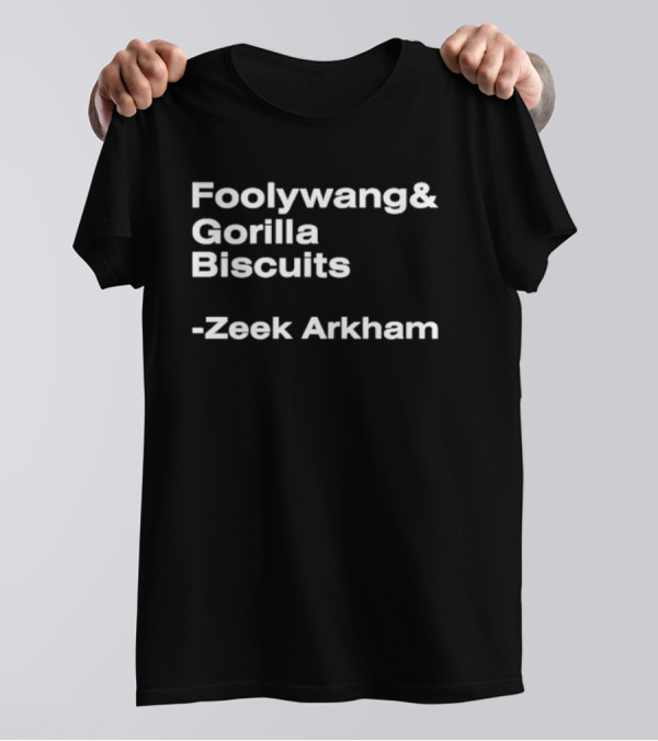Foolywang Gorilla Biscuits Zeek Arkham Text T-Shirt
