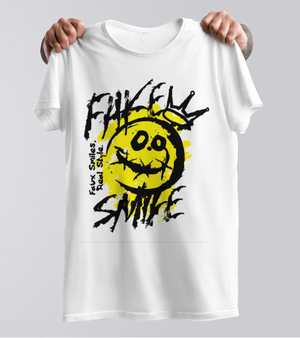 Fake Smile Faux Smiles Real Style Smiley Crown T-Shirt