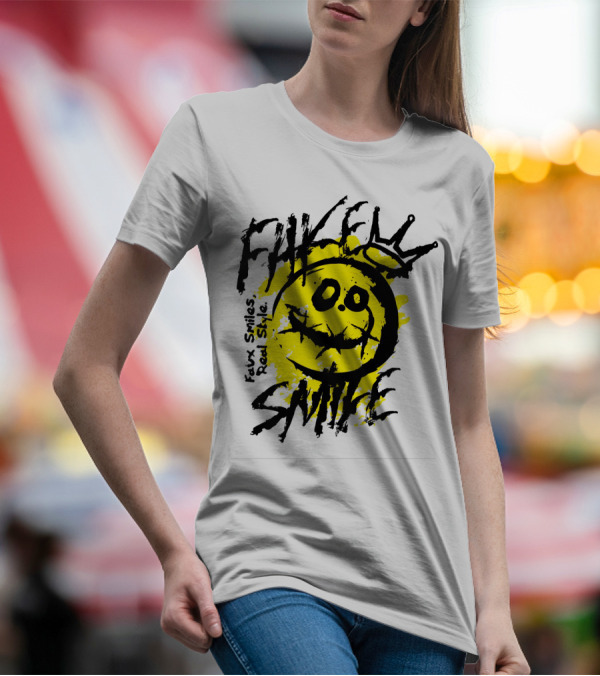 Fake Smile Faux Smiles Real Style Smiley Crown T-Shirt