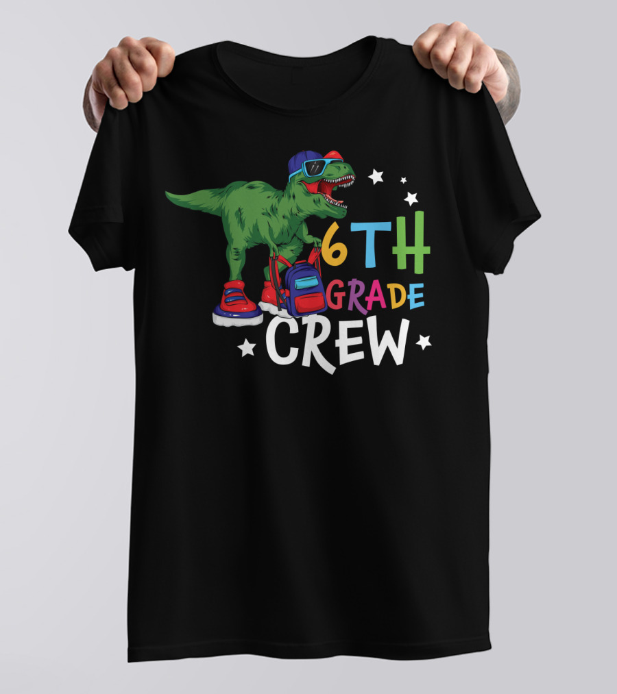 6th Grade Crew Dinosaur Back To School Fun T-Shirt