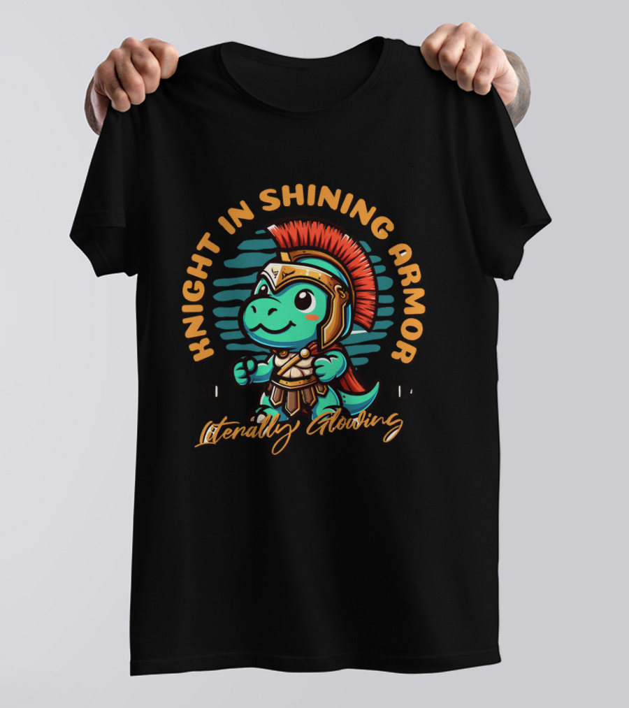 Knight In Shining Armor Literally Glowing Baby Knight T-Shirt