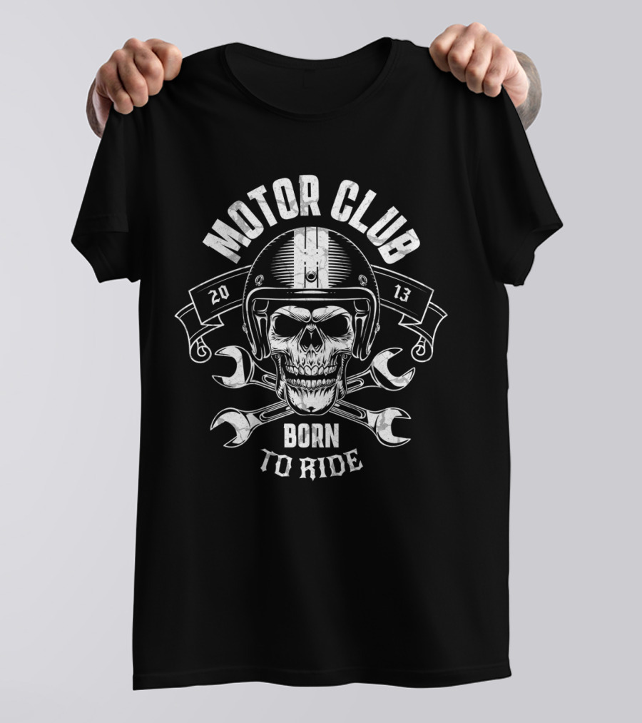Motor Club 2013 Born To Ride Skull T-Shirt
