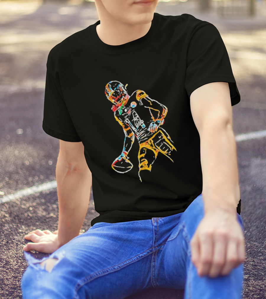 Pittsburgh Steelers George Pickens Colorful Festive Football Player T-Shirt
