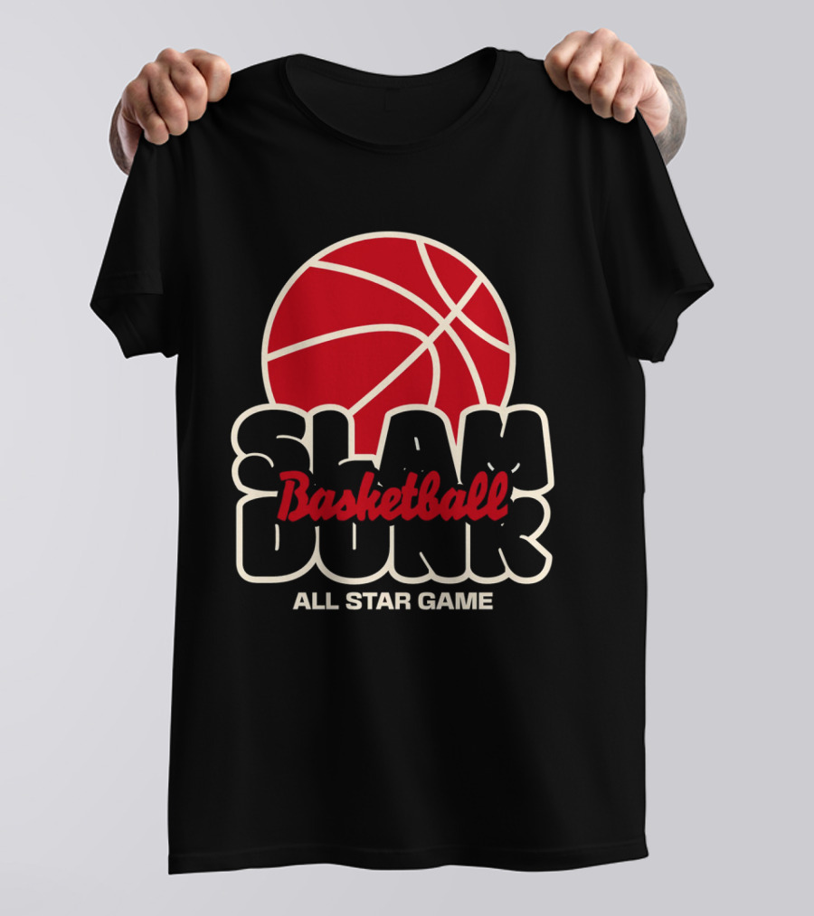 Slam Dunk Basketball All Star Game Red Basketball T-Shirt
