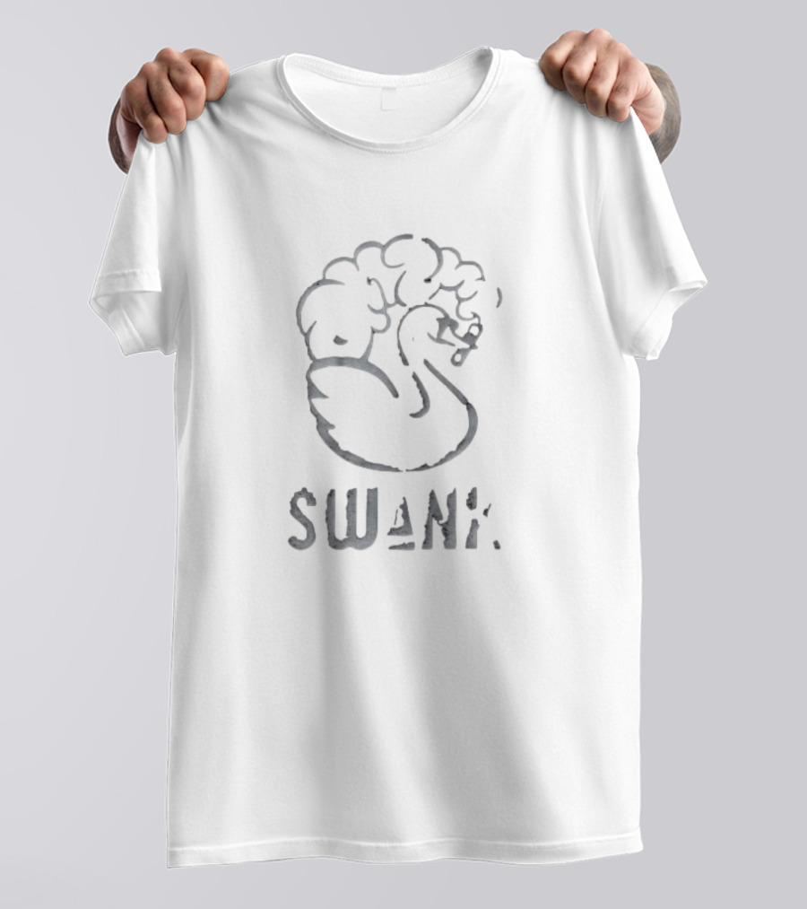 Swank Smoking Swan Silhouette Smoke T-Shirt