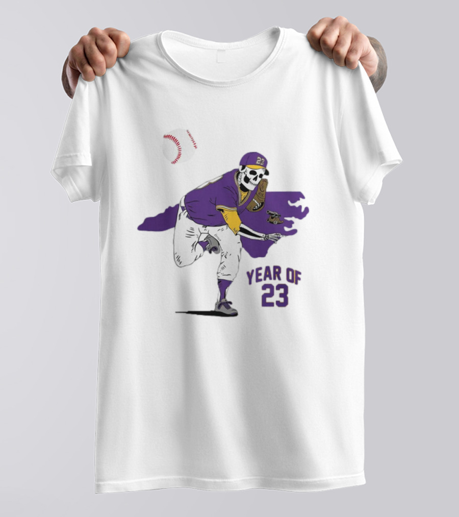 Year Of 23 EC Skeleton Baseball Pitcher T-Shirt
