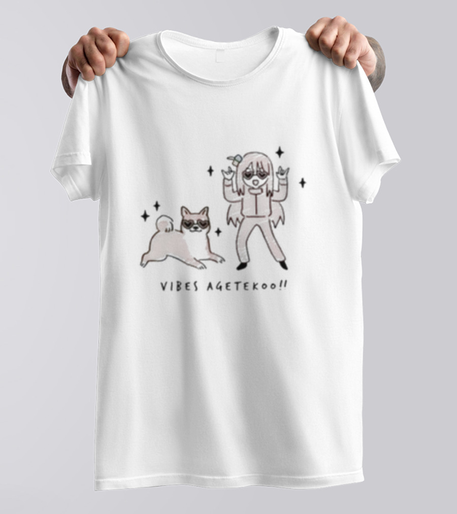 Vibes Agetekoo Genmaisummer Character And Dog Fun T-Shirt